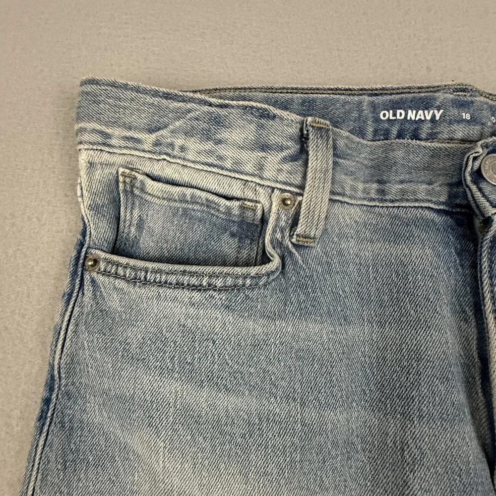 Old Navy Jeans Boys 18 Blue Distressed Loose Built-In Flex Denim Adjustable Wais